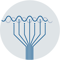 icon showing data and waves